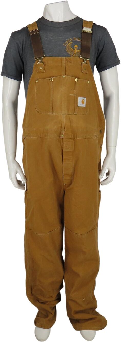 Vintage Carhartt USA Duck Canvas Distressed Work Workwear Bib Overalls 44 X 34